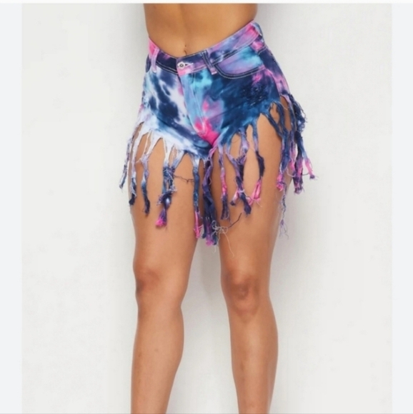 Nwot Tiedye fringe shorts size 3x